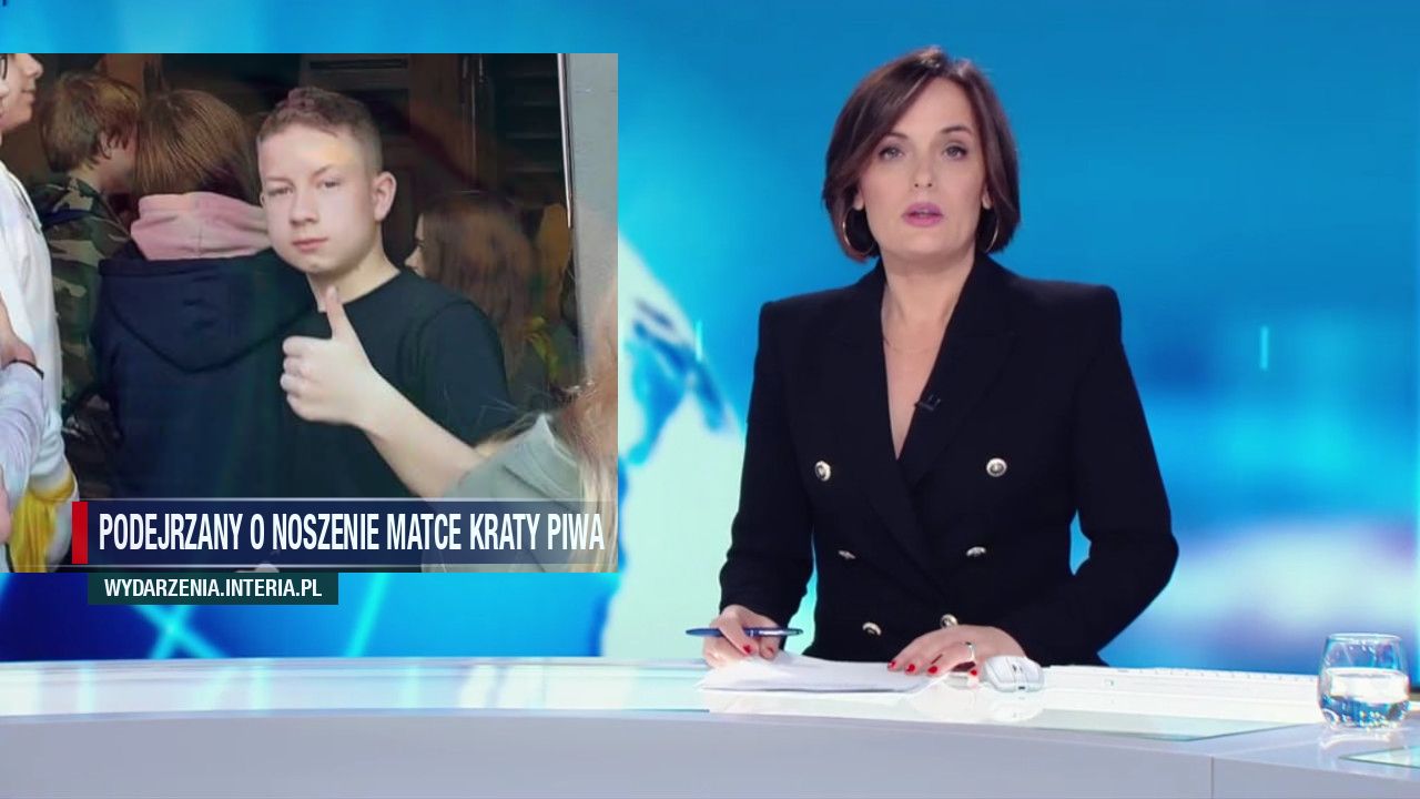 PODEJRZANY O NOSZENIE MATCE KRATY PIWA