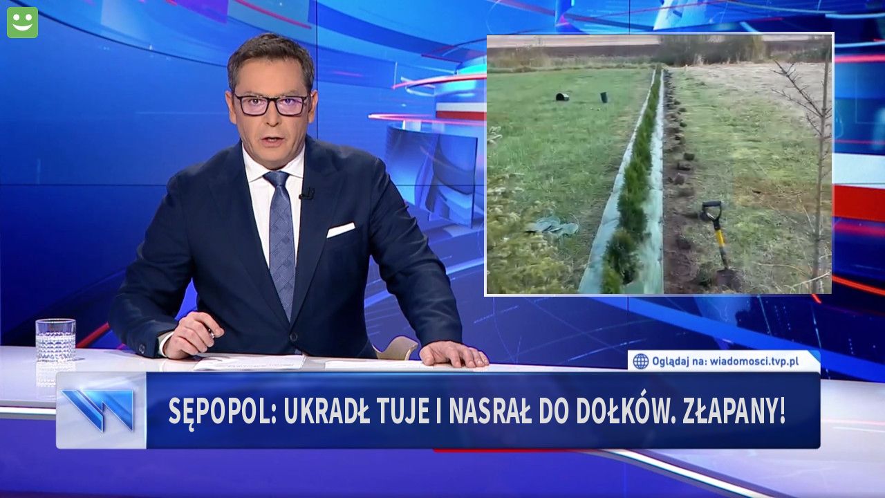 Sępopol: ukradł tuje i nasrał do dołków. złapany!