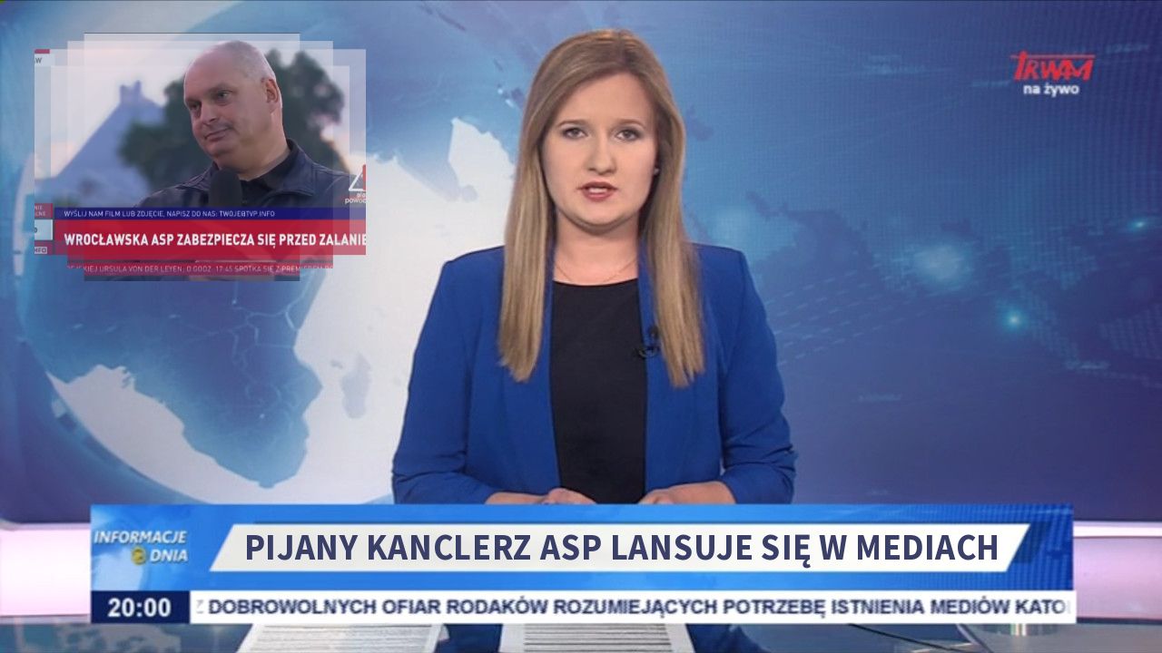 PIJANY KANCLERZ ASP LANSUJE SIĘ W MEDIACH