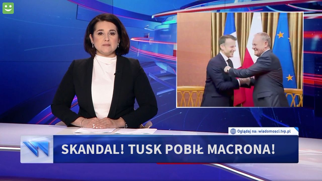 Skandal! Tusk pobił macrona!