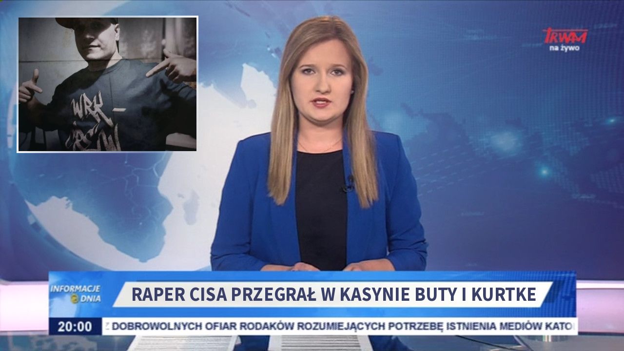 Raper cisa przegrał w kasynie buty i kurtke