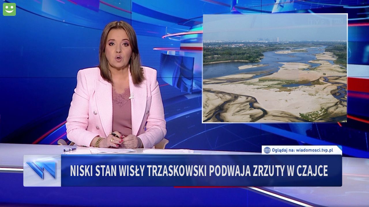 Niski stan Wisły Trzaskowski podwaja zrzuty w Czajce