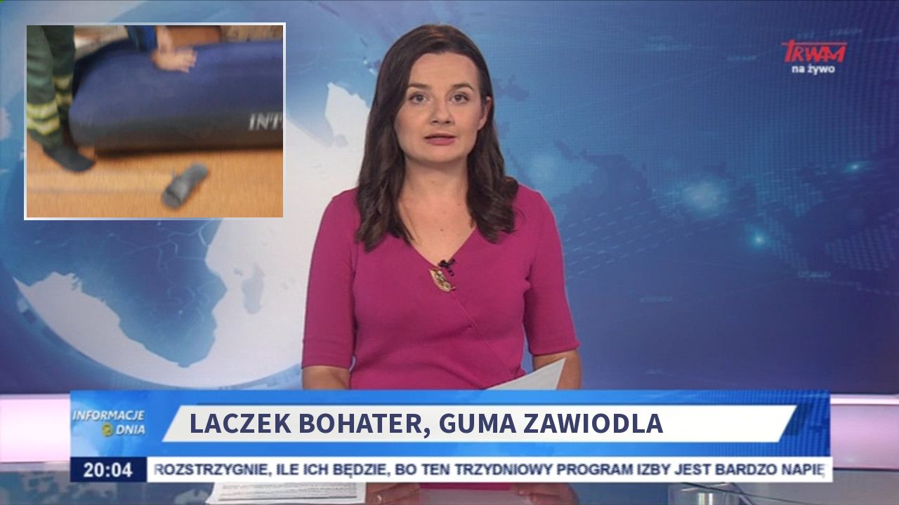 Laczek bohater, guma zawiodla