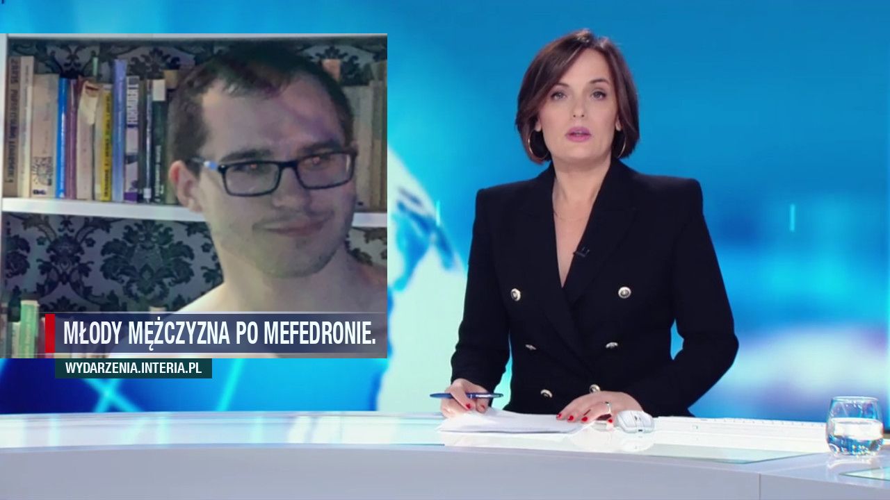 Młody mężczyzna po mefedronie.