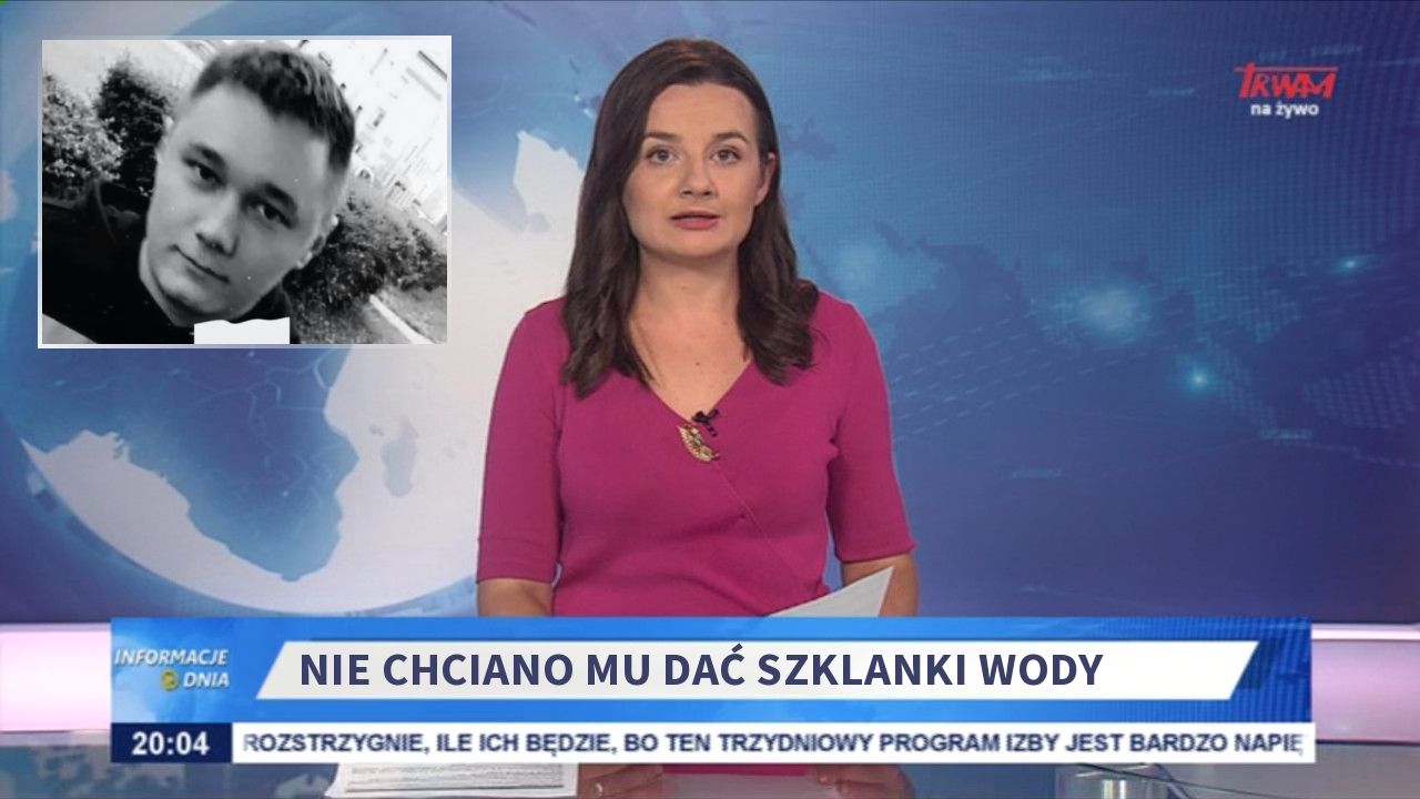 Nie chciano mu dać szklanki wody 