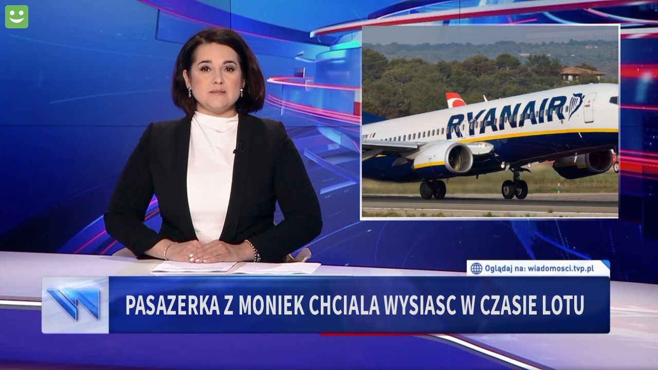 Pasazerka z Moniek chciala wysiasc w czasie lotu