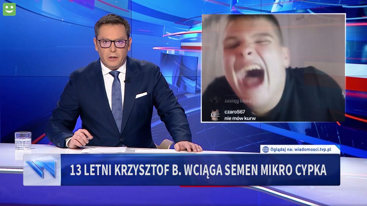 13 Letni Krzysztof B. wciąga semen mikro cypka