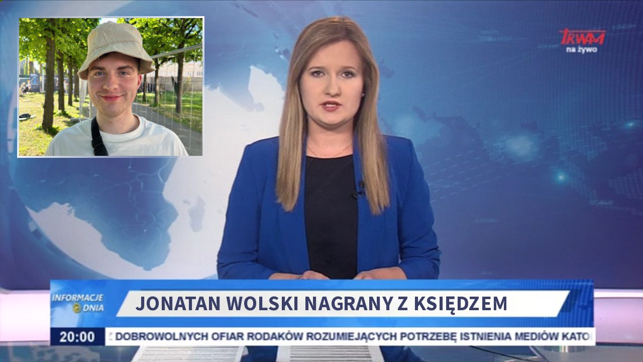 Jonatan Wolski nagrany z księdzem 