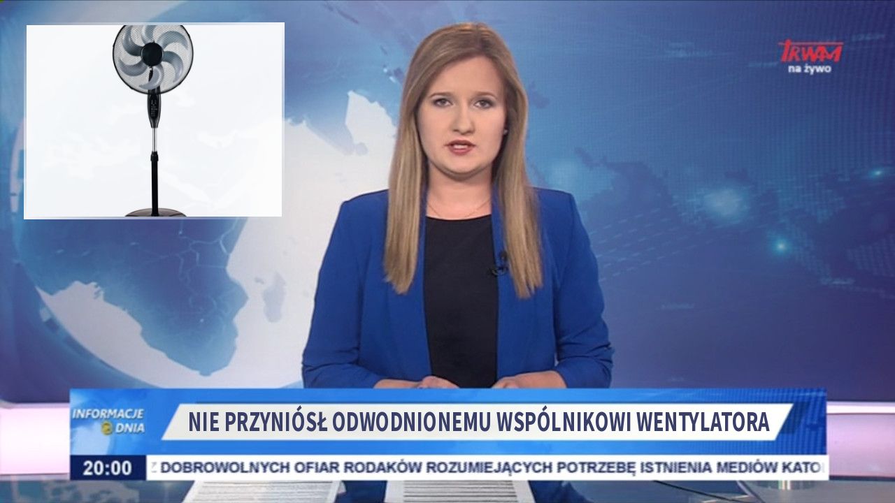 Nie przyniósł odwodnionemu wspólnikowi wentylatora