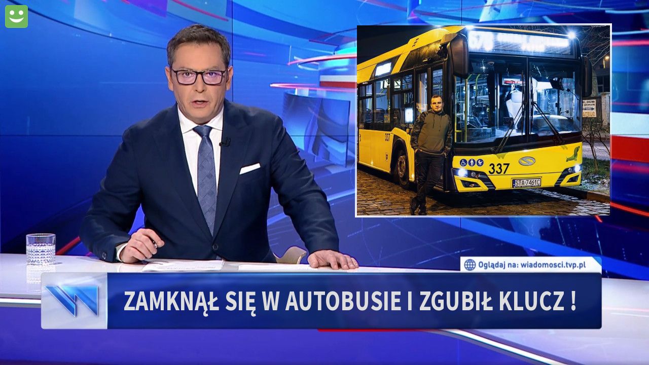 Zamknął się w autobusie i zgubił klucz !