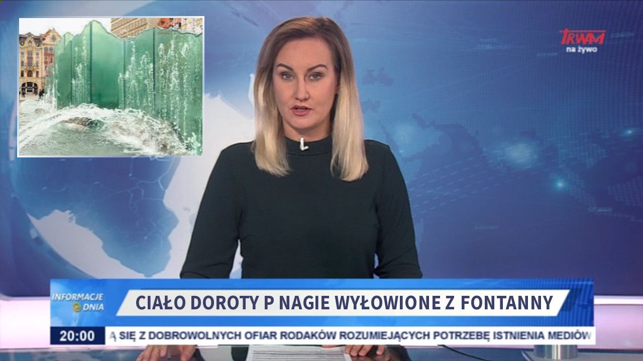 Ciało Doroty P nagie wyłowione z fontanny