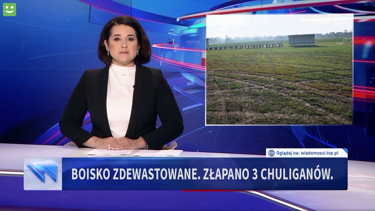 Boisko zdewastowane. Złapano 3 chuliganów. 