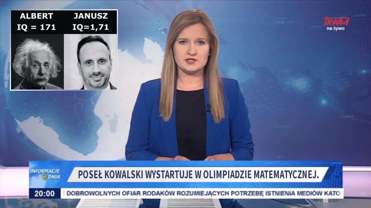 Poseł Kowalski wystartuje w olimpiadzie matematycznej.