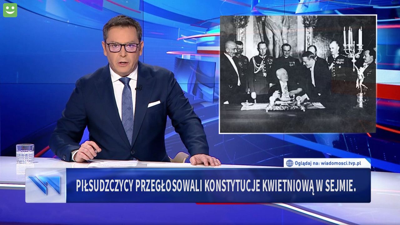 Piłsudzczycy przegłosowali konstytucje kwietniową w sejmie.