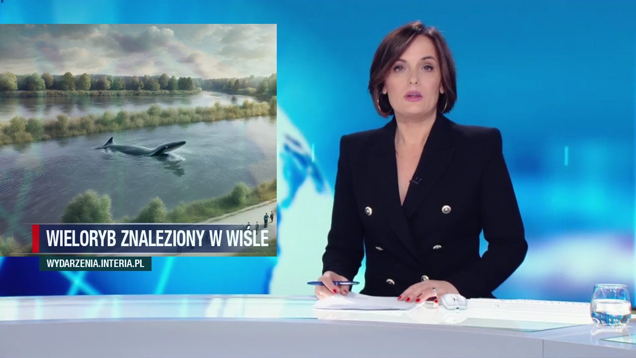 Wieloryb znaleziony w Wiśle