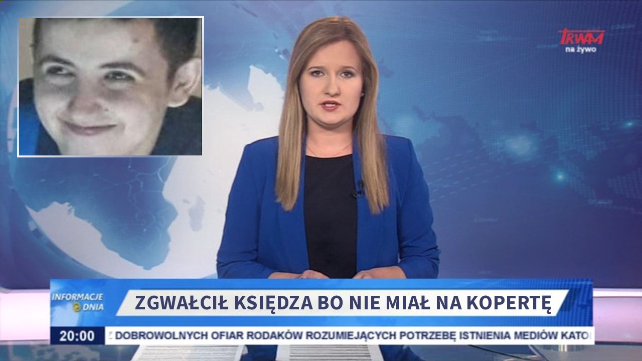 Zgwałcił księdza bo nie miał na kopertę 