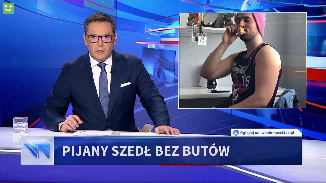 Pijany szedł bez butów