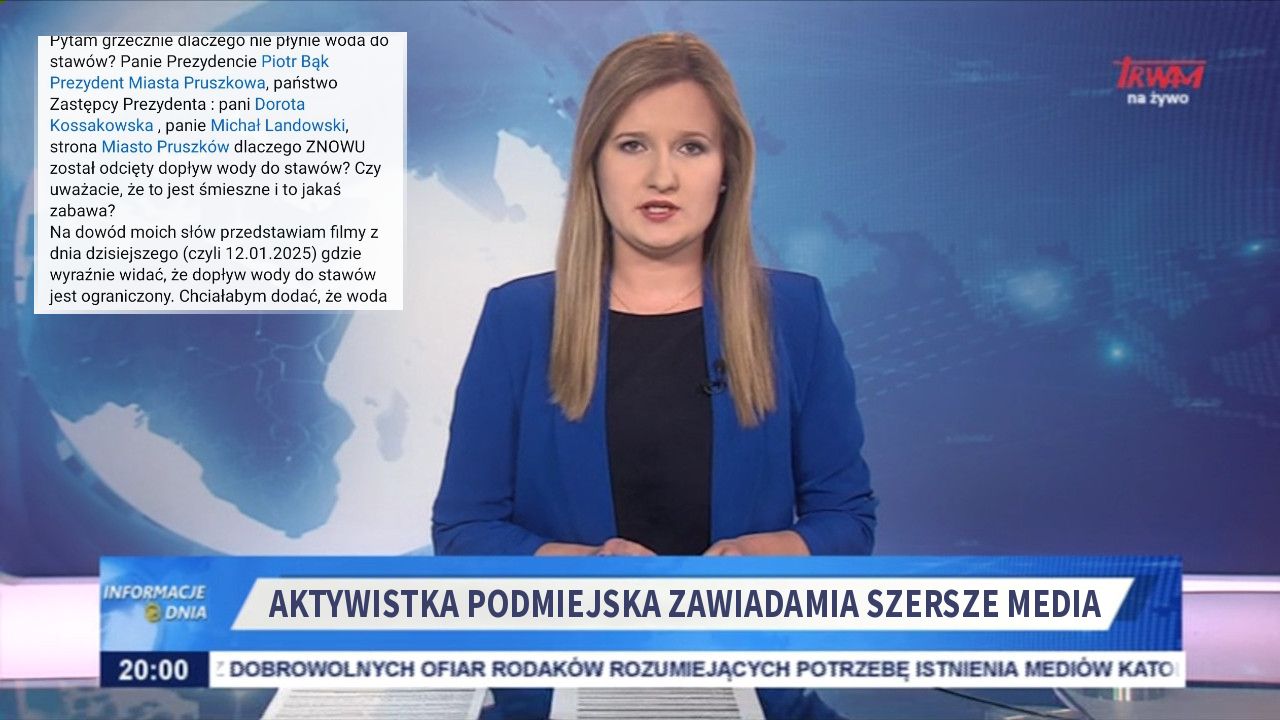 Aktywistka podmiejska zawiadamia szersze media