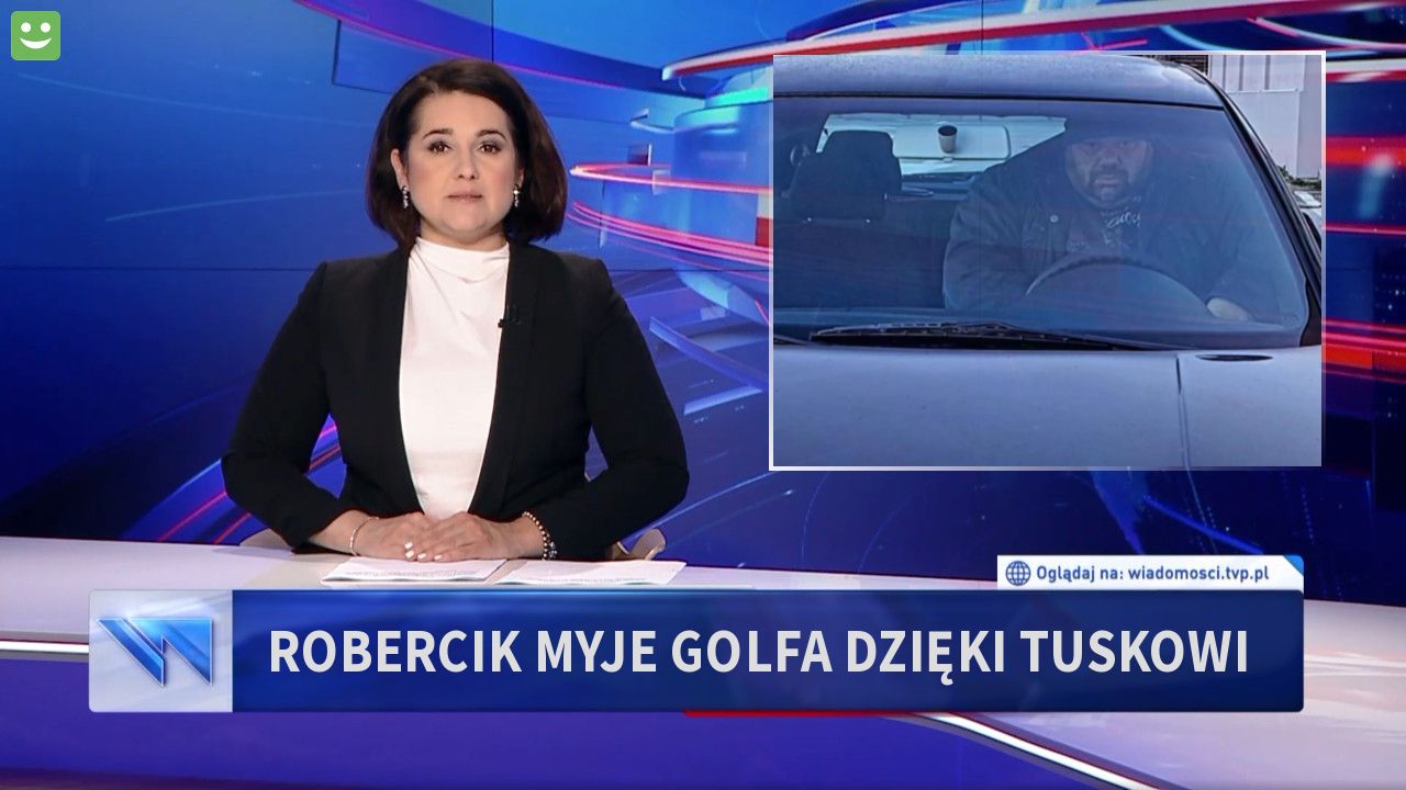 Robercik myje Golfa dzięki Tuskowi 