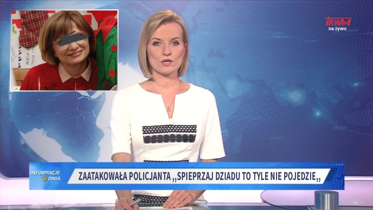 Zaatakowała policjanta ,,spieprzaj dziadu to tyle nie pojedzie,,