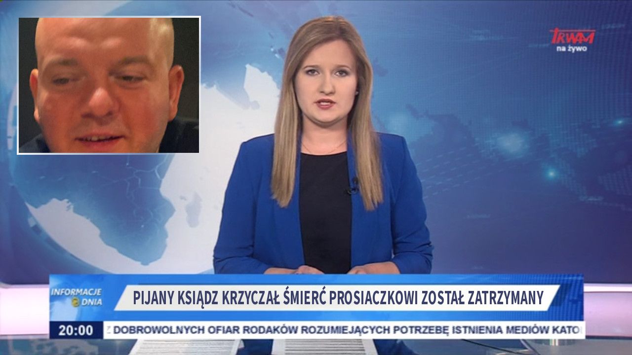 Pijany ksiądz krzyczał śmierć prosiaczkowi został zatrzymany 