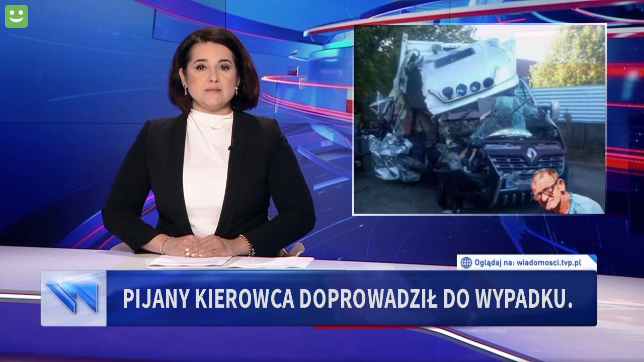 Pijany kierowca doprowadził do wypadku.