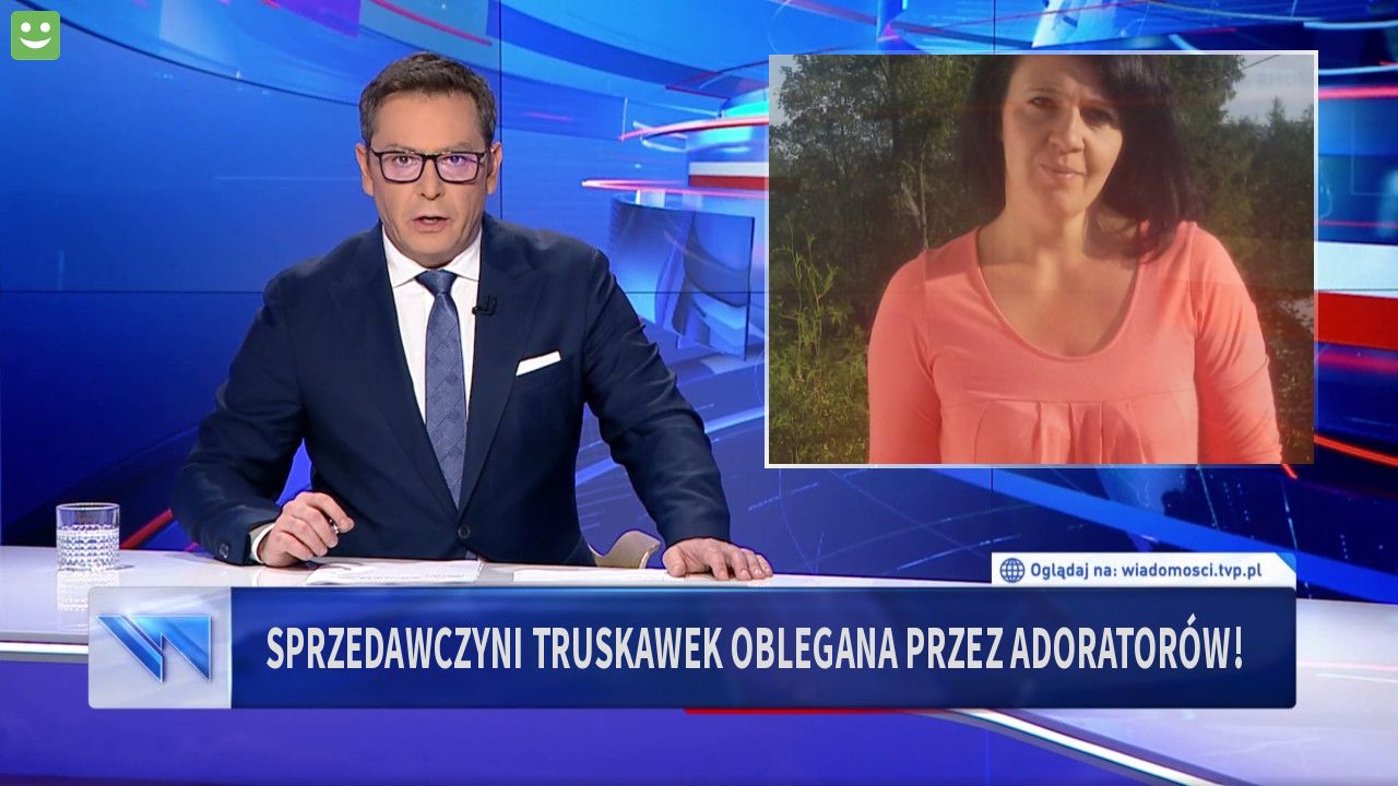 Sprzedawczyni truskawek oblegana przez adoratorów! 