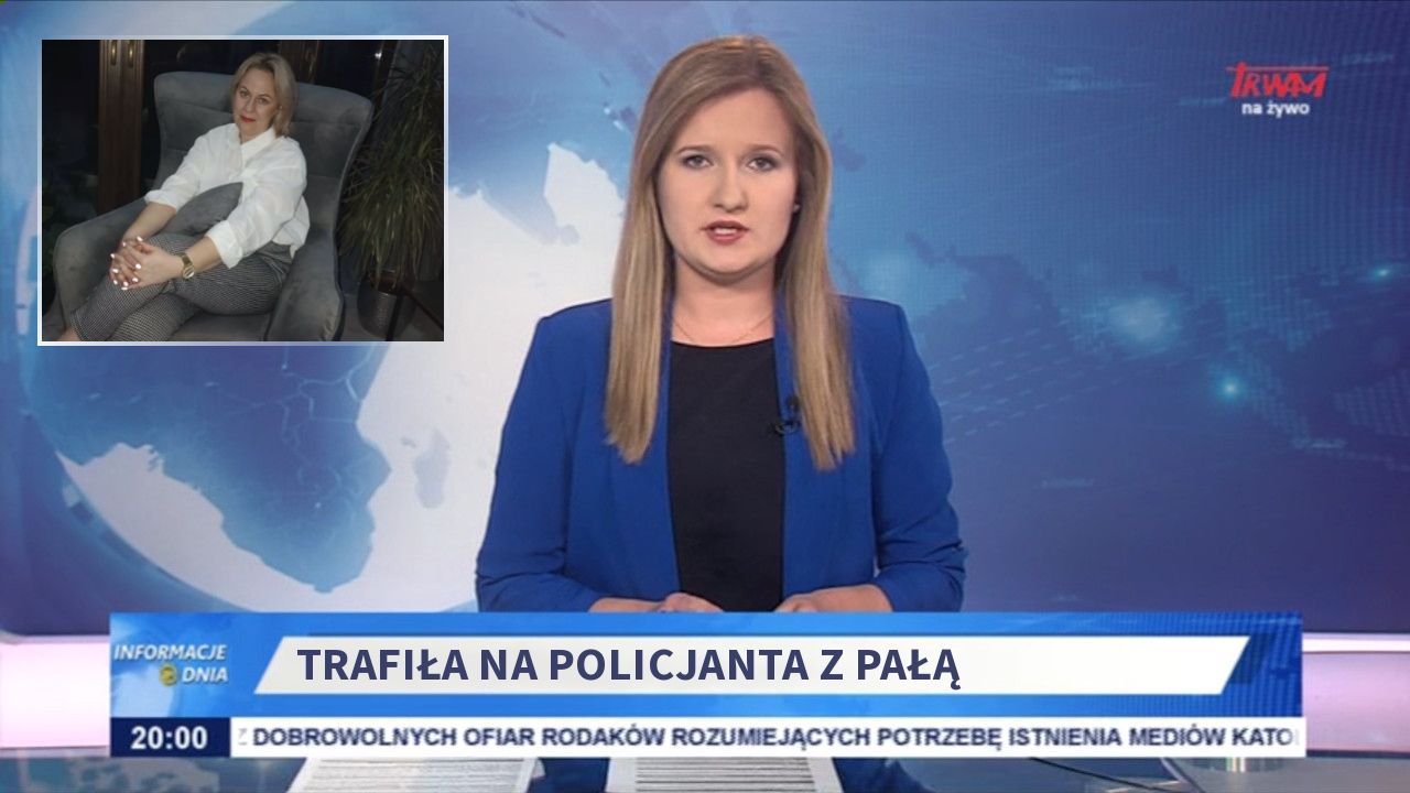 trafiła na policjanta z pałą